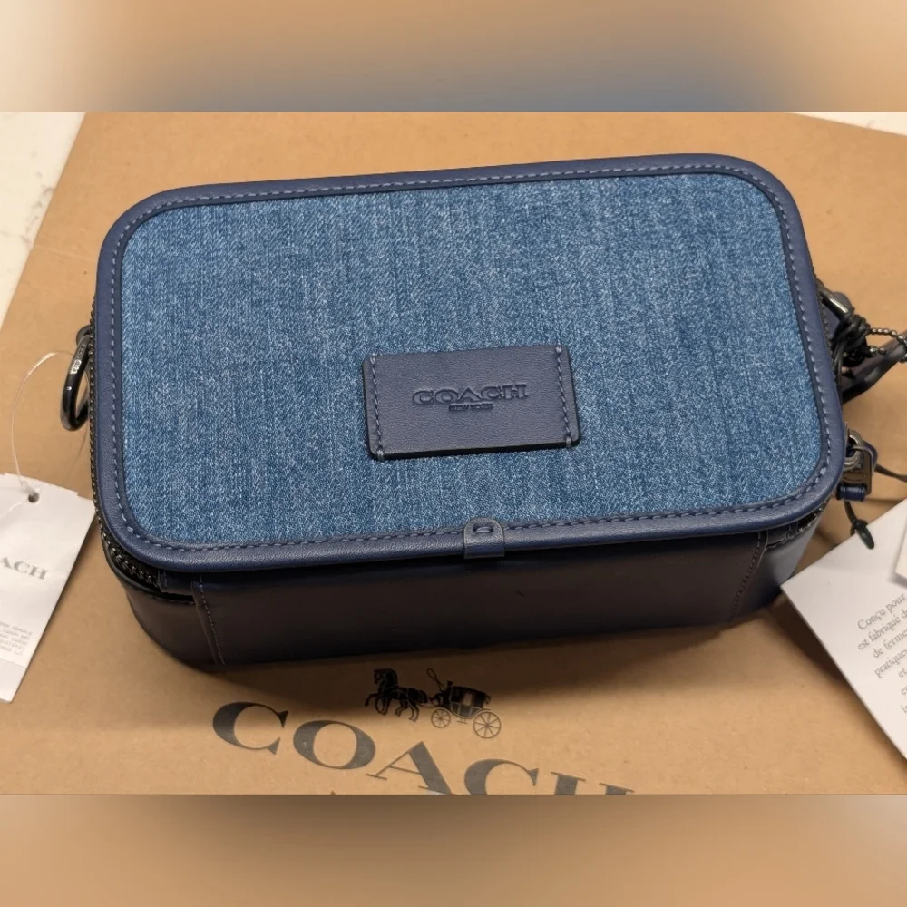 Coach Wyatt Crossbody Bag - NWT - Denim/Blue 7.75x4.5 Inches - Picture 12 of 14